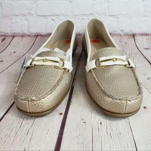 Aerosoles Loafer Gold Metallic Casual Dress Shoes